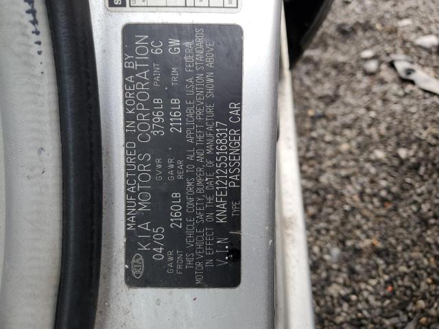 KNAFE121255168317 KIA SPECTRA LX