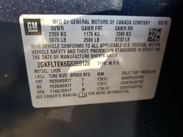 2GKFLTEK6G6359128 GMC Terrain Sle