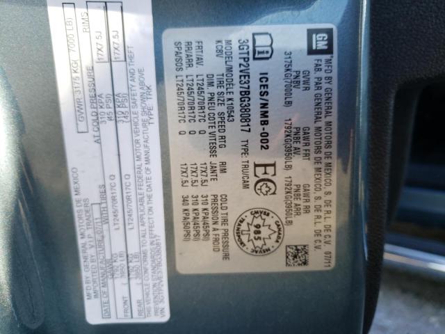 3GTP2VE37BG380817 GMC Sierra K1500 Sle