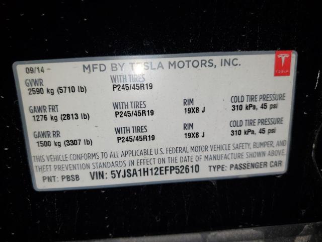 5YJSA1H12EFP52610 Tesla MODEL S