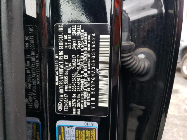 5XYPG4A38HG316424 KIA SORENTO LX