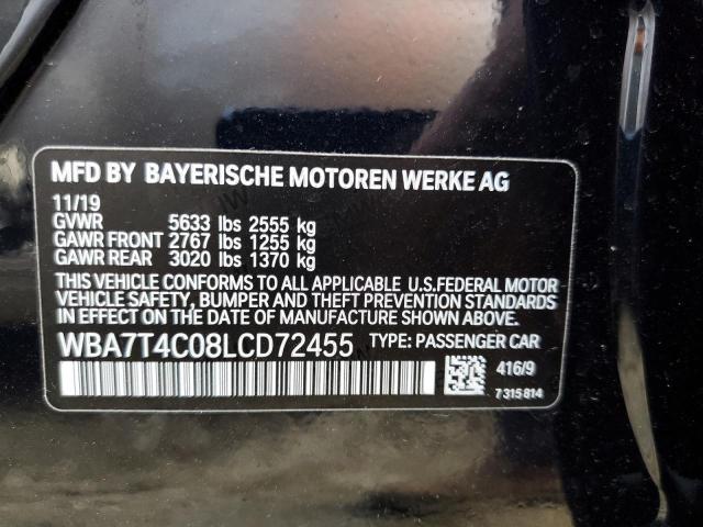 2020 BMW 740 XI - WBA7T4C08LCD72455