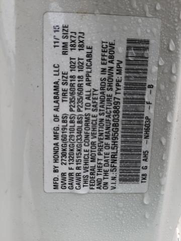 5FNRL5H95GB038897 Honda Odyssey Touring
