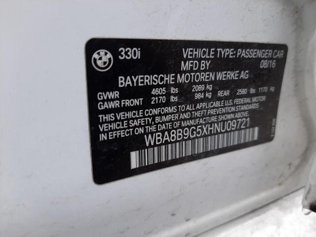 WBA8B9G5XHNU09721 BMW 330 I
