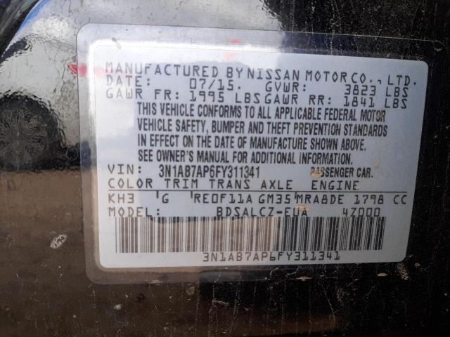 3N1AB7AP6FY311341 Nissan SENTRA S