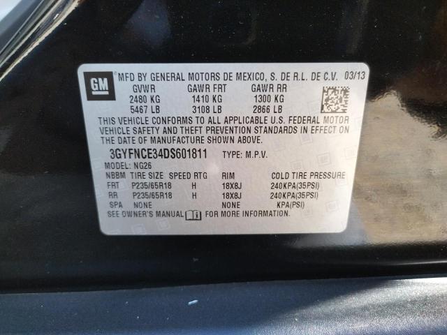 3GYFNCE34DS601811 Cadillac Srx Luxury Collection