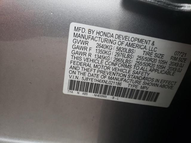 5J8YE1H4XNL021186 Acura Mdx Technology