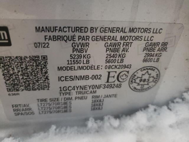 2022 CHEVROLET SILV2500 4 - 1GC4YNEY0NF349248