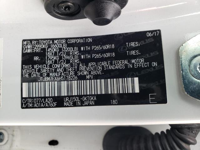 2017 LEXUS GX 460 - JTJBM7FX6H5178226