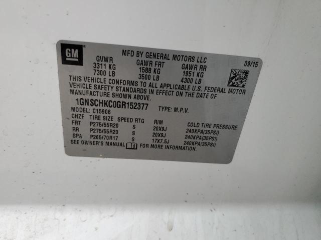 2016 CHEVROLET SUBURBAN C - 1GNSCHKC0GR152377