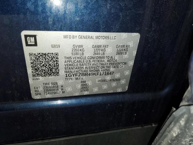1GYFZBR49KF171647 Cadillac XT4
