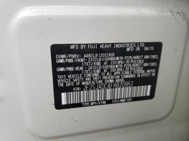 2015 SUBARU FORESTER 2 - JF2SJADC4FH820951