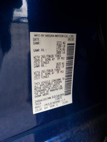 2021 NISSAN TITAN S - 1N6AA1EE5MN503699