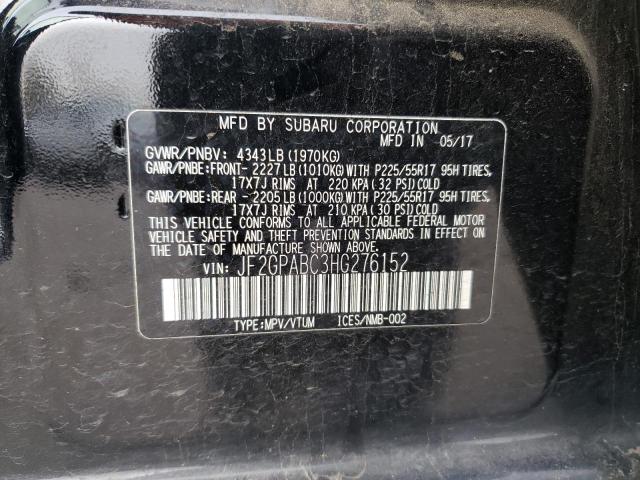 JF2GPABC3HG276152 Subaru Crosstrek Premium