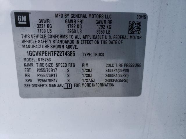 2015 CHEVROLET SILVERADO 1GCVKPEH7FZ274386