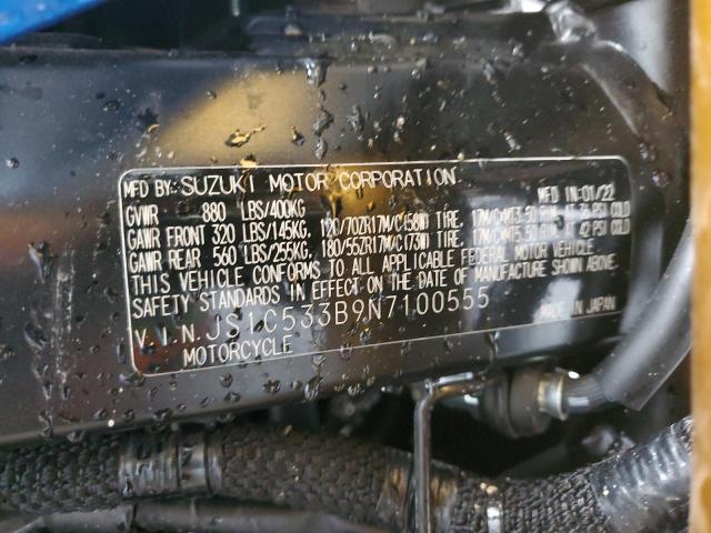 2022 SUZUKI GSX-S750 M - JS1C533B9N7100555