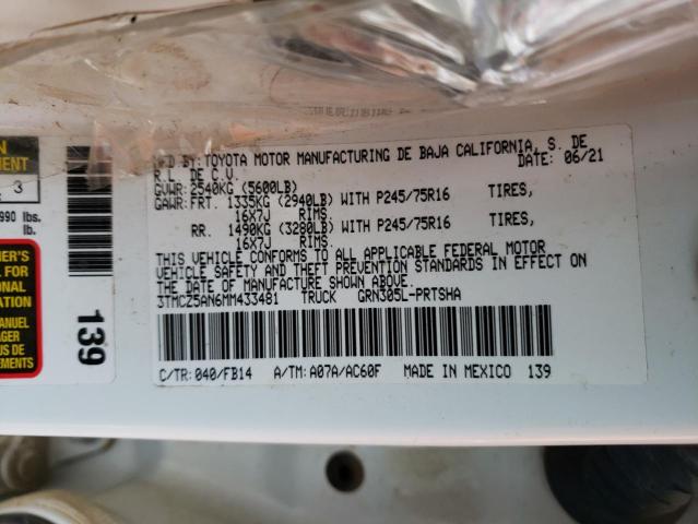 2021 TOYOTA TACOMA DOU - 3TMCZ5AN6MM433481