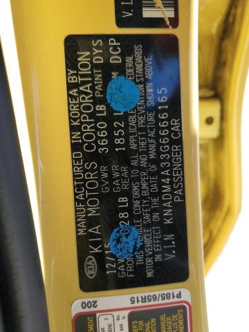 KNADM4A33G6666165 KIA RIO LX