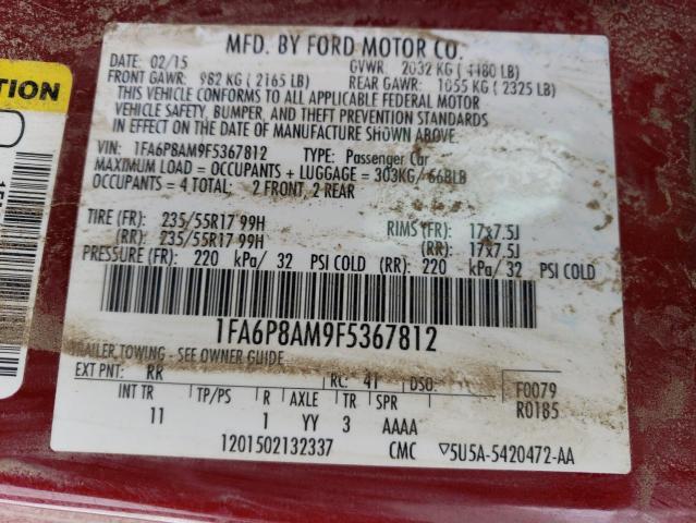 2015 FORD MUSTANG - 1FA6P8AM9F5367812