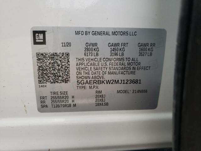 5GAERBKW2MJ123681 Buick Enclave Essence