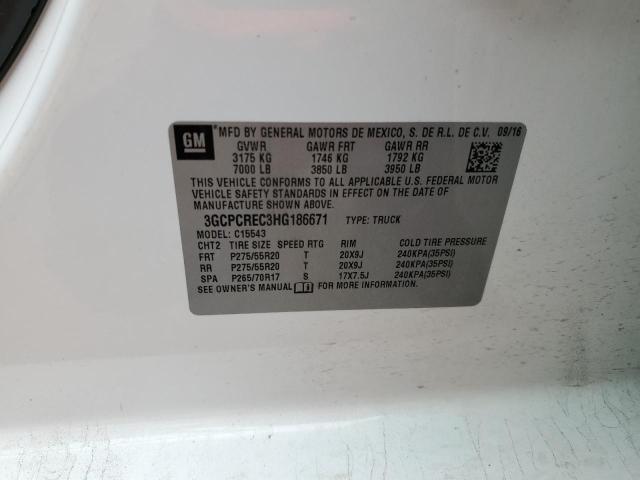 2017 CHEVROLET SILVERADO - 3GCPCREC3HG186671