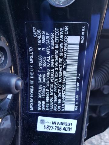 2017 HONDA CIVIC LX - SHHFK7H26HU423891