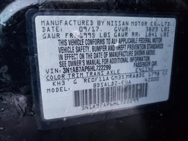 3N1AB7AP6HL722299 | 2017 NISSAN SENTRA S