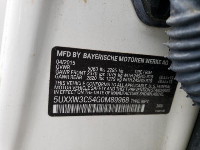 2016 BMW X4 XDRIVE2 - 5UXXW3C54G0M89968
