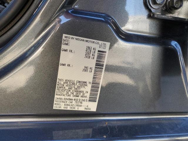 1N4BL4DV8NN403365 Nissan ALTIMA SV
