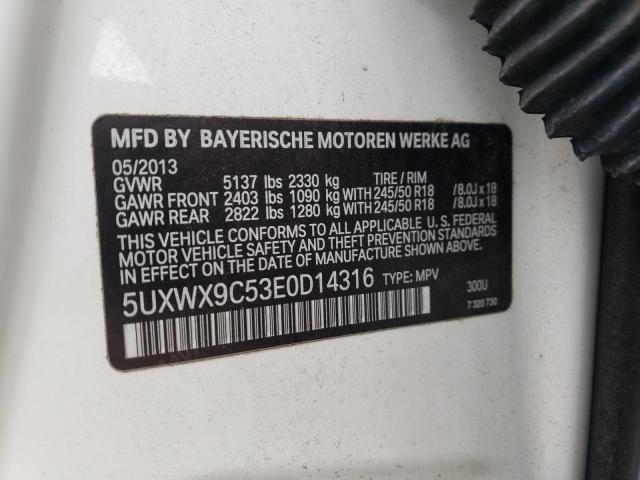 5UXWX9C53E0D14316 BMW X3 Xdrive28i
