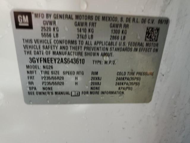3GYFNEEY2AS643610 Cadillac SRX