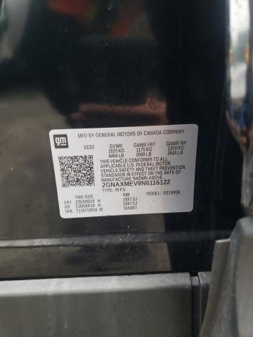2022 CHEVROLET EQUINOX RS 2GNAXMEV9N6116122