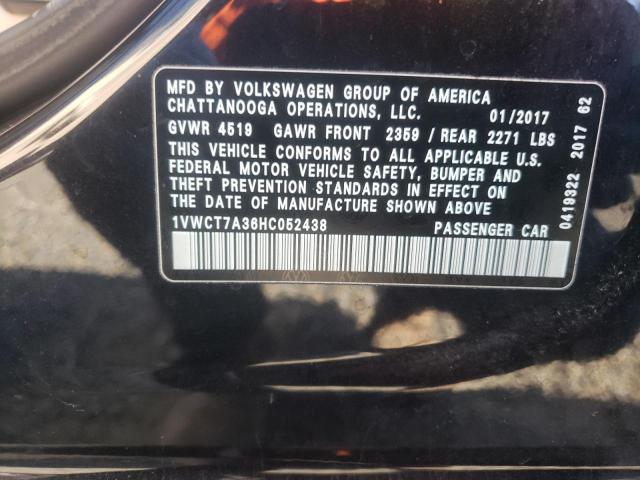 2017 VOLKSWAGEN PASSAT SEL - 1VWCT7A36HC052438