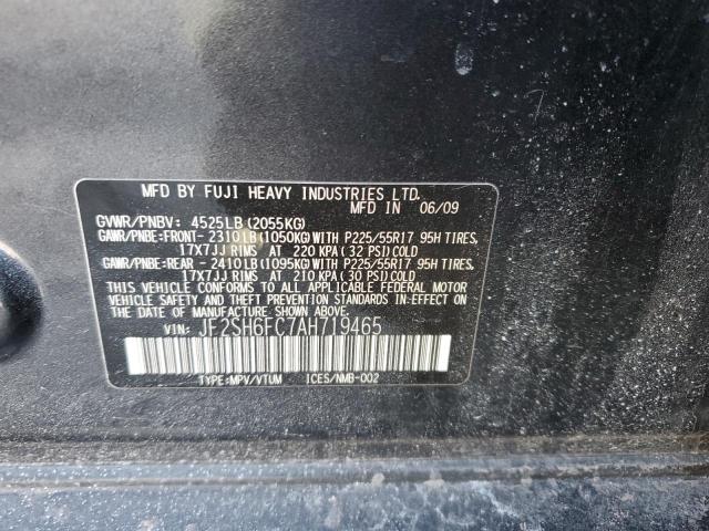 JF2SH6FC7AH719465 Subaru Forester 2.5xt Limited