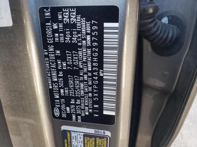 5XYPG4A38HG297597 KIA SORENTO LX