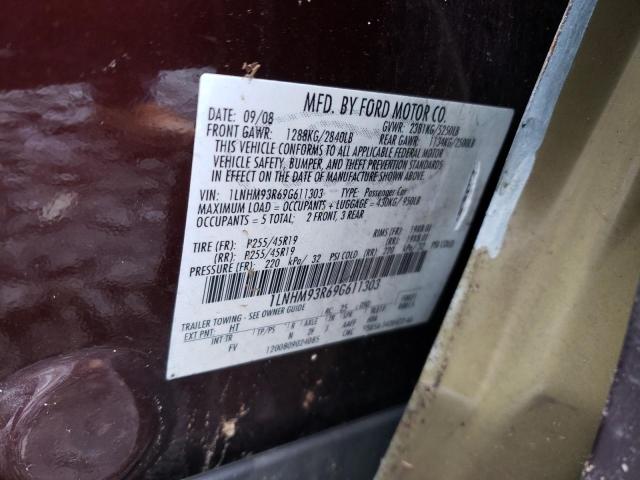 1LNHM93R69G611303 Lincoln MKS