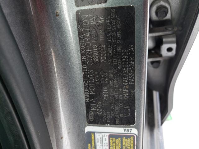 KNAFX4A67G5603909 KIA FORTE LX
