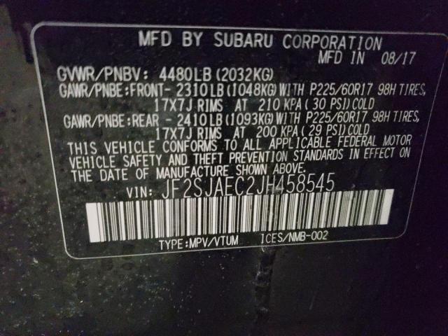 JF2SJAEC2JH458545 Subaru Forester 2.5i Premium