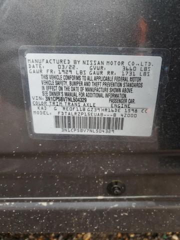3N1CP5BV7NL504329 Nissan KICKS S