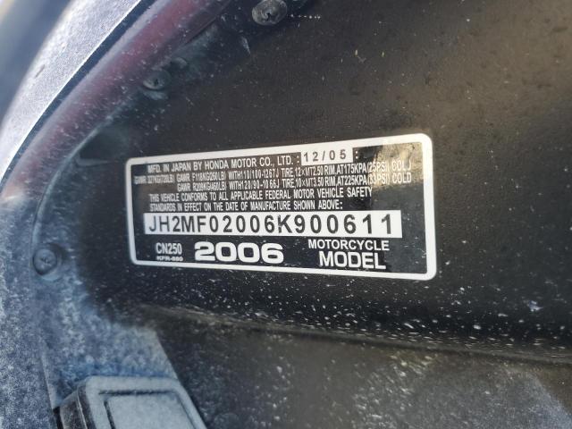 2006 HONDA CN250 - JH2MF02006K900611