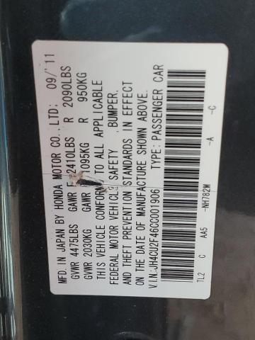JH4CU2F46CC001906 Acura TSX