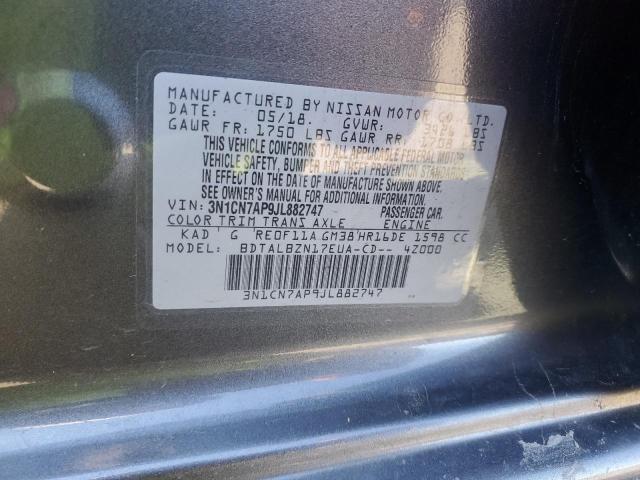 3N1CN7AP9JL882747 Nissan VERSA S