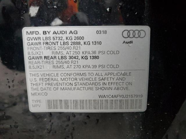 2018 AUDI SQ5 PRESTI WA1C4AFY0J2157919