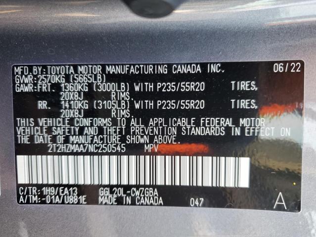 2022 LEXUS RX 350 - 2T2HZMAA7NC250545