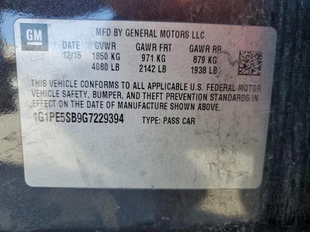 2016 CHEVROLET CRUZE LIMI - 1G1PE5SB9G7229394
