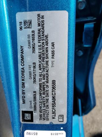 2019 CHEVROLET SPARK 2LT - KL8CF6SA9KC706589