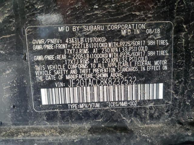 JF2GTACC8K8232532 Subaru Crosstrek Premium