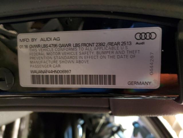 2017 AUDI A4 PREMIUM - WAUANAF44HN006997