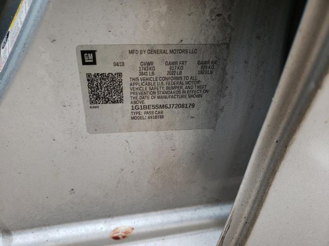 2018 CHEVROLET CRUZE LT - 1G1BE5SM6J7208179