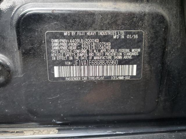 2016 SUBARU WRX PREMIU JF1VA1E68G8826960